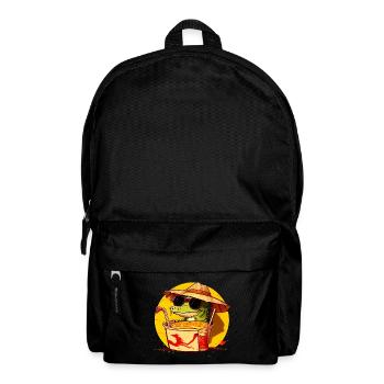 Un crocodile cool assis dans une soupe de nouilles ramen - Sac à dos - noir - Devant