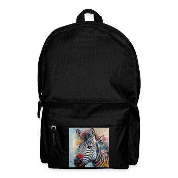 Modern & Colourful Zebra Wall Art by Bodhi - Backpack - black - Front