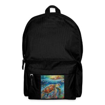 Modern & Colourful Turtle Wall Art by Bodhi - Backpack - black - Front