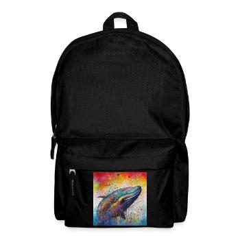 Modern & Colourful Whale Wall Art by Bodhi - Backpack - black - Front