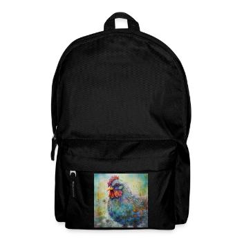 Modern & Colourful Chicken Wall Art by Bodhi - Backpack - black - Front