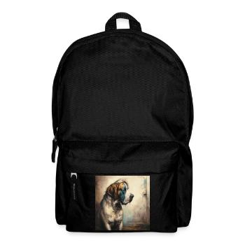 Abstract Saint Bernard Dog Art by Bodhi - Backpack - black - Front