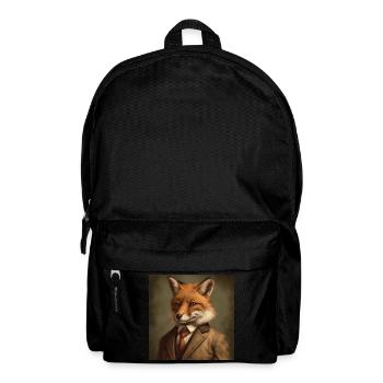 Fox in a Suit - Victorian 1800s Style - Backpack - black - Front