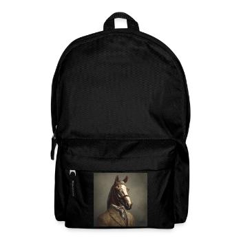 Horse in a Suit - Victorian 1800s Style - Backpack - black - Front