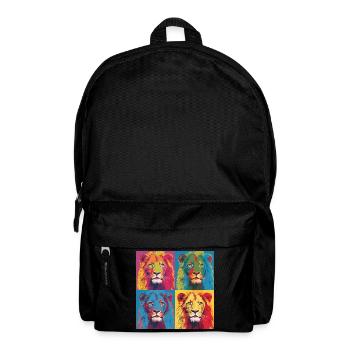 LION POP ART - Backpack - black - Front