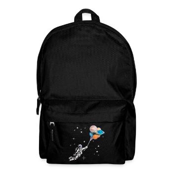Astronaut mit Luftballons in Form von Planeten - Rucksack - Schwarz - Vorne