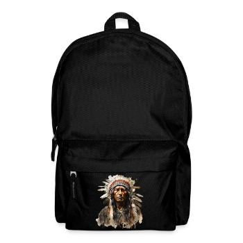 Indiens Sioux en coiffe de plumes - Sac à dos - noir - Devant