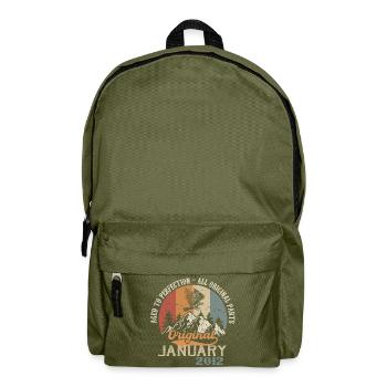 12 ans de grandeur depuis janvier 2012 - Sac à dos - vert olive - Devant