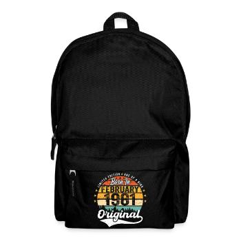 Né en février 1981 - cadeau d'anniversaire - Sac à dos - noir - Devant