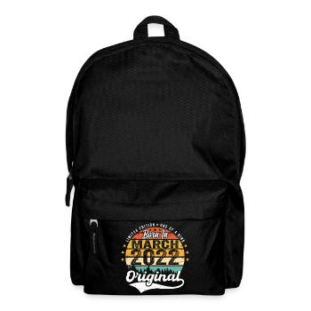 März 2022 Jahrgang Vintage Retro Geburtstag 2022 - Rucksack - Schwarz - Vorne