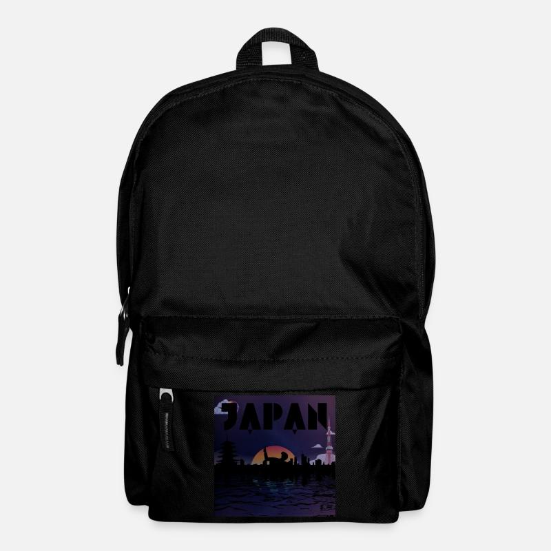 Japan Skyline Retro Galaxy - Backpack - black