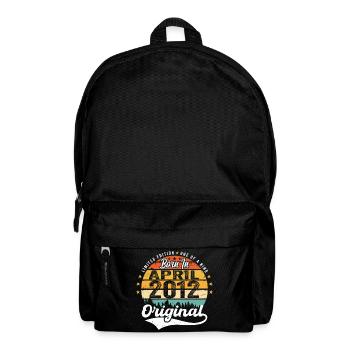 April 2012 Geburtstagsgeschenk April 2012 Vintage - Rucksack - Schwarz - Vorne