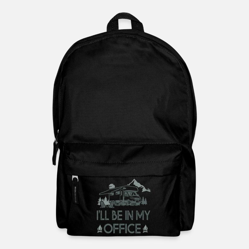 Wohnmobil Ich werde in meinem Büro sein Sarkasmus Geschenk - Rucksack - Schwarz