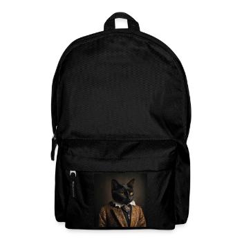 Porträt einer Katze im Kostüm - Rucksack - Schwarz - Vorne