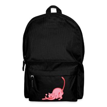 Speedball, ball playing, pink cat - Backpack - black - Front