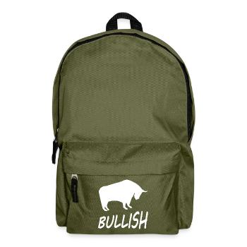 Stocks and money - Backpack - olive green - Front