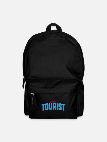 Full Time Tourist | Farben änderbar - Rucksack - Schwarz