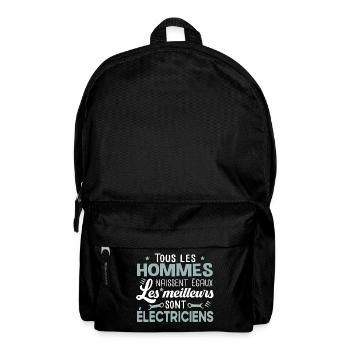 Électricien électricité métier anniversaire humour - Sac à dos - noir - Devant