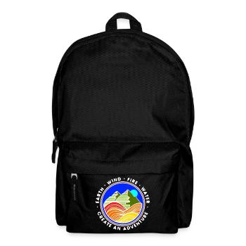 Natur Berge Wasser Sonne Illustration - Rucksack - Schwarz - Vorne
