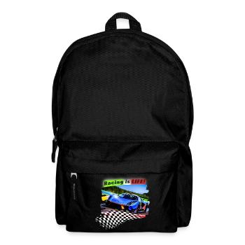 RENNEN IST LEBEN! - Rucksack - Schwarz - Vorne