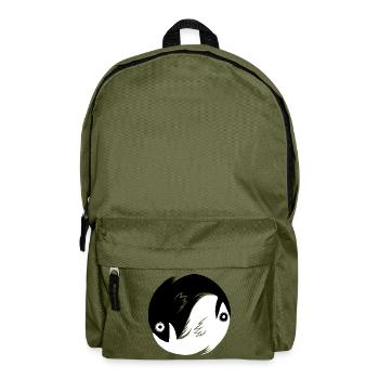 Ying-Yang Fische - Rucksack - Olivgrün - Vorne