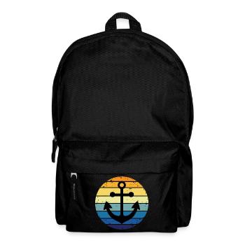 Anchor Vintage Seafaring Lake Sea Anchor - Backpack - black - Front
