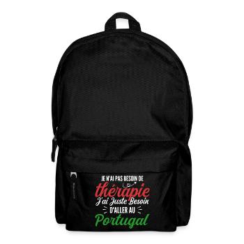 Pas Besoin de Thérapie Jai Besoin D aller Portugal - Sac à dos - noir - Devant