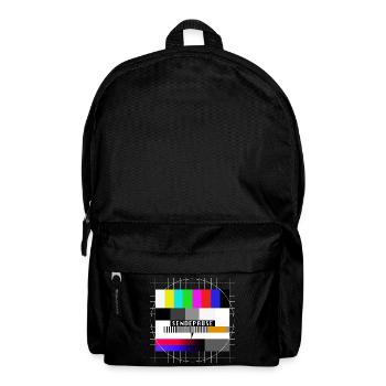 Röhrenfernseher Testbild - Sendepause - 80er - Rucksack - Schwarz - Vorne