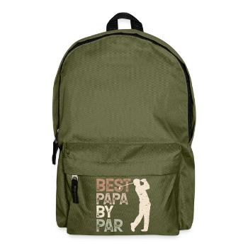 Bester Vater nach Par Golfen Golfliebhaber Vatertag - Rucksack - Olivgrün - Vorne