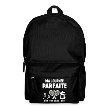 Ma Journée Parfaite Tennis Humour Cadeau - Sac à dos - noir - Devant
