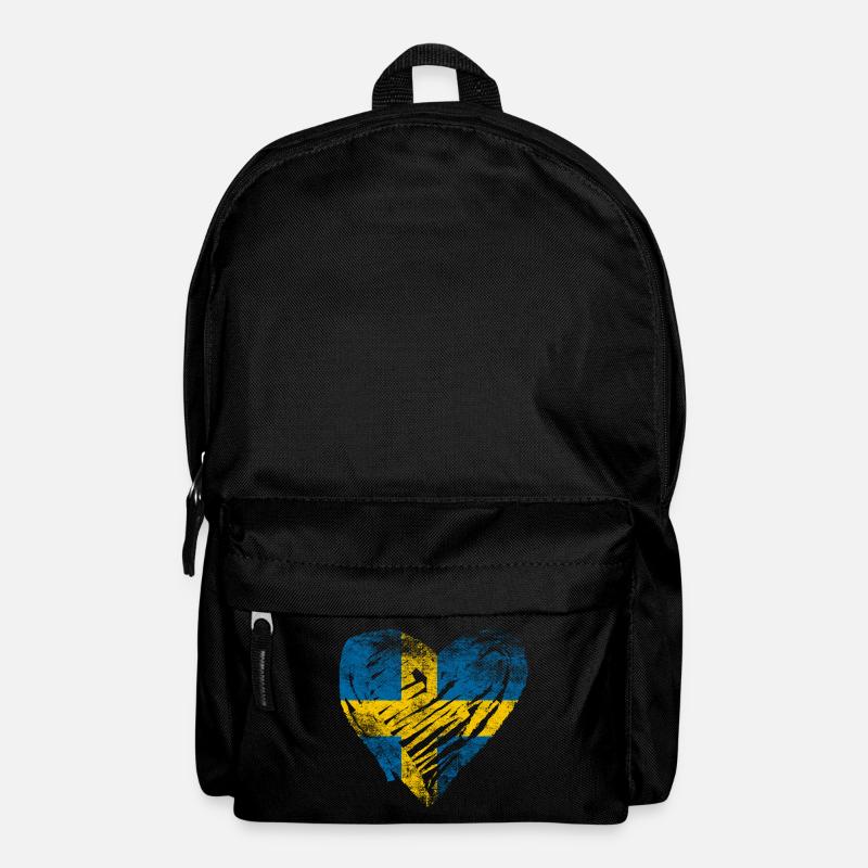 Suède coeur utilisé look - Sac à dos - noir