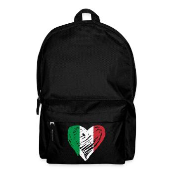 Italien Herz - Rucksack - Schwarz - Vorne