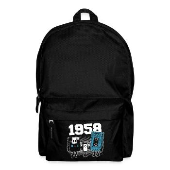 Jahrgang Jahrgang 1958 Geburtstagsgeschenk 1958 - Rucksack - Schwarz - Vorne