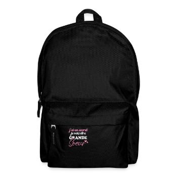 J'ai un secret je vais être grande sœur - Sac à dos - noir - Devant