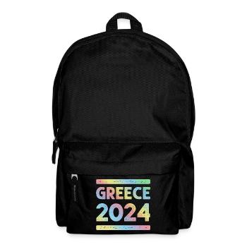 Grèce 2024 Équipe de vacances colorée - Sac à dos - noir - Devant