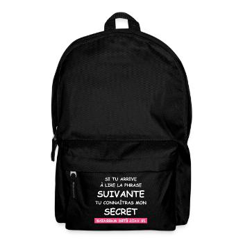 je vais être marraine - Sac à dos - noir - Devant