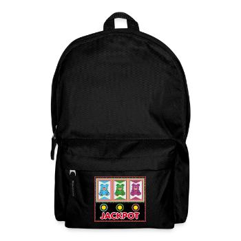 Jackpot mit Teddybären - Rucksack - Schwarz - Vorne