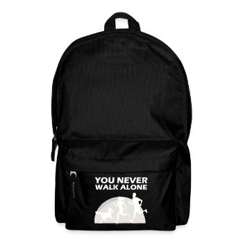 Dog Never walk alone grazy couple dog lovers - Backpack - black - Front
