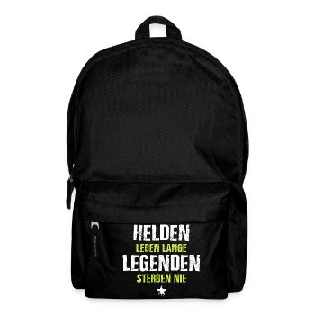 Helden Leben lange Legenden sterben nie - Rucksack - Schwarz - Vorne