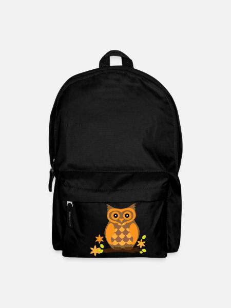 Goldene Eule - Rucksack - Schwarz