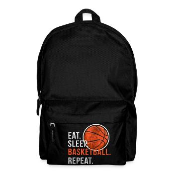 Eat Sleep Basketball Repeat - Scratch - Rucksack - Schwarz - Vorne