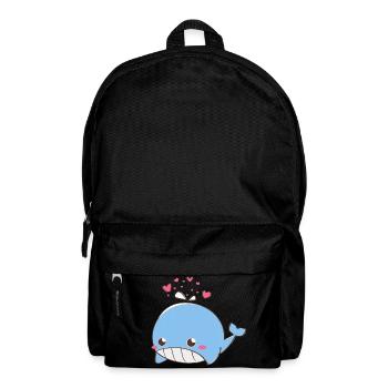 Love Whale - Idée cadeau - Sac à dos - noir - Devant