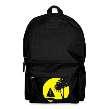 Sail boat and Palm Trees - Backpack - black - Front