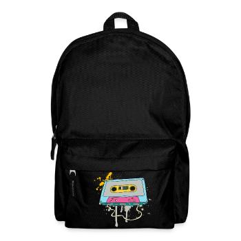 Music Cassette Walkman Magnetic Tape Retro Vintage - Backpack - black - Front