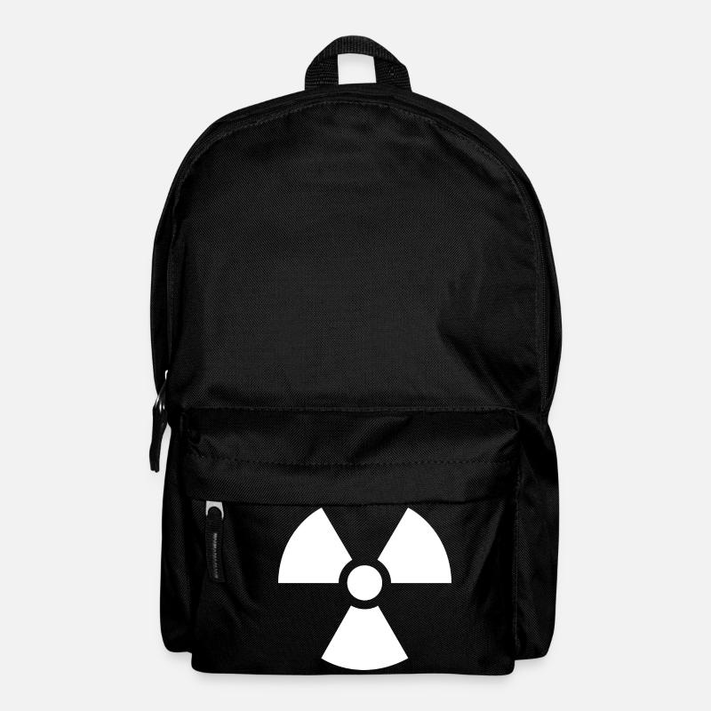 Radioactive white logo - Backpack - black