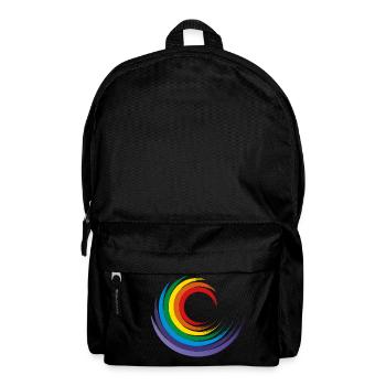 Regenbogen, Regenbogenfarben, Hoffnung, Balance - Rucksack - Schwarz - Vorne
