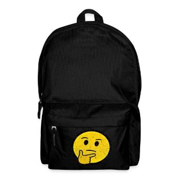 thoughtful emoji - Backpack - black - Front