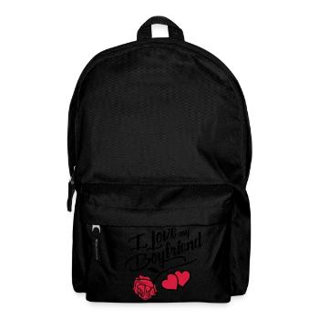 i love my boyfriend design - Rucksack - Schwarz - Vorne