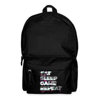 Eat Sleep Game Repeat - Nerd Shirt - Sac à dos - noir - Devant