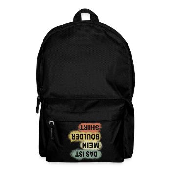 Bouldern Klettern Sportkletterer Geschenk - Rucksack - Schwarz - Vorne